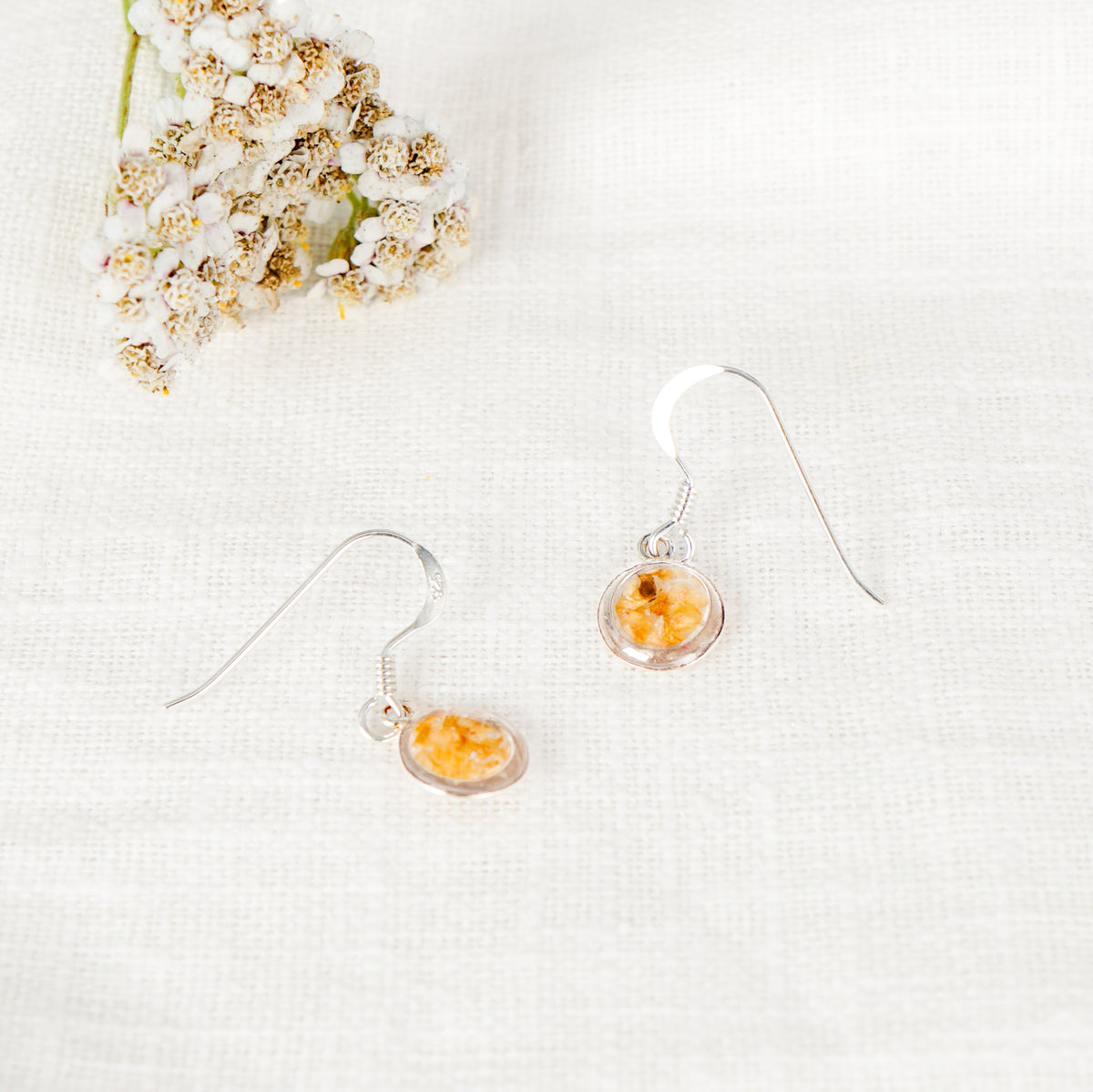 Crushed Lily of the Valley Eternal Hook Earrings May Birth Flower