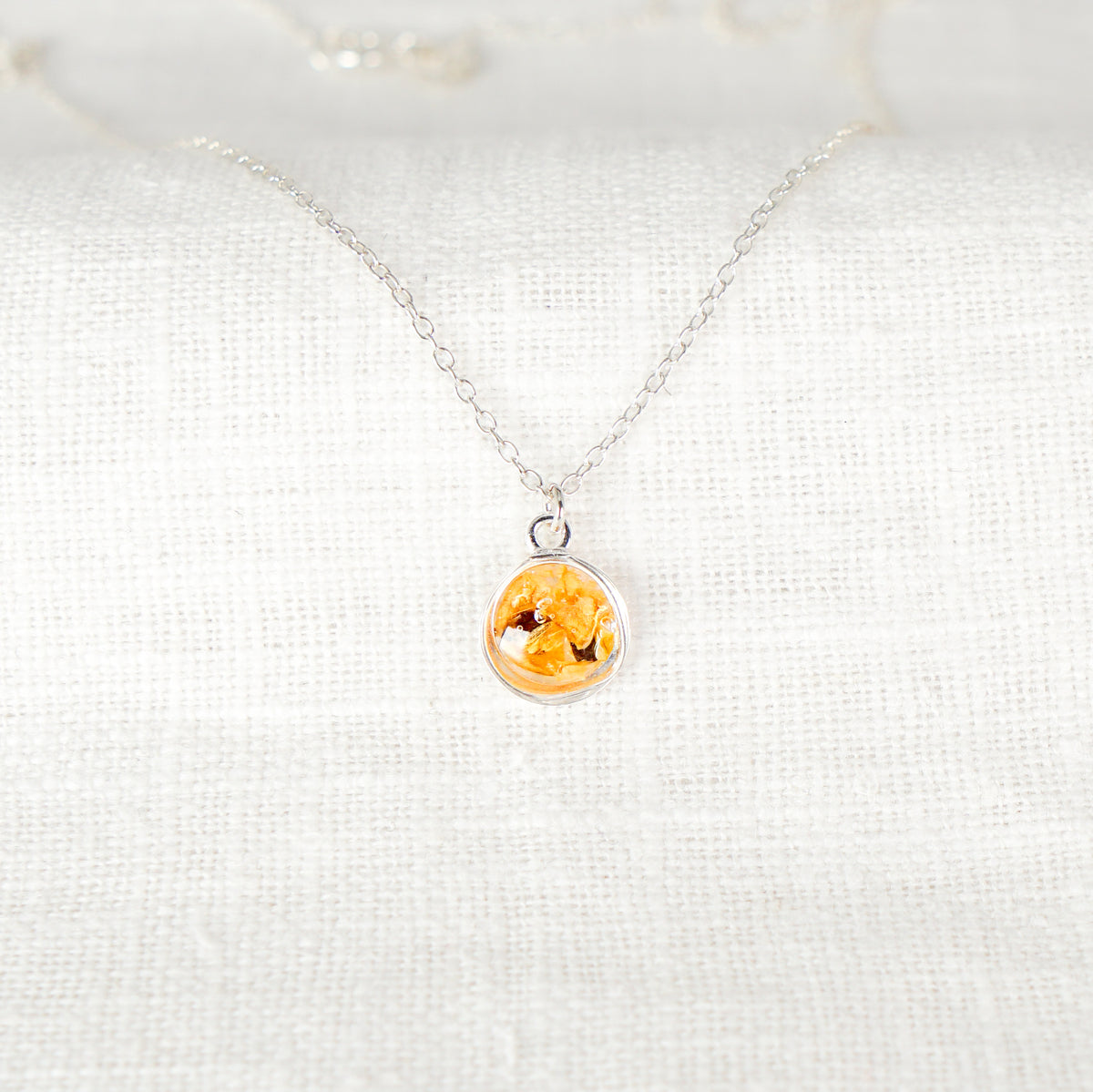 Crushed Lily of the Valley Eternal Necklace May Birth Flower