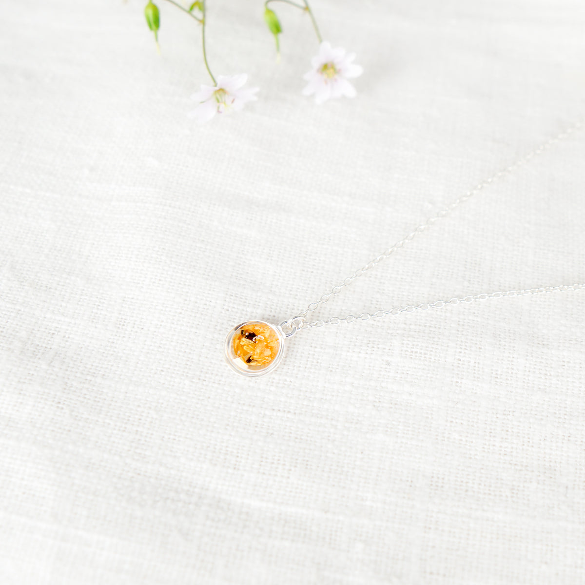 Crushed Lily of the Valley Eternal Necklace May Birth Flower