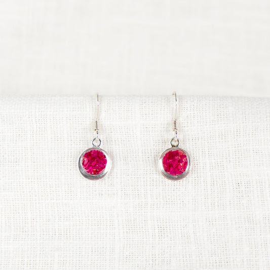 Crushed Peony Eternal Hook Earrings November Birth Flower
