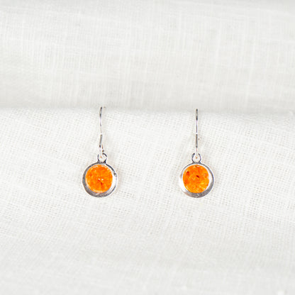 Crushed Marigold Eternal Hook Earrings October Birth Flower