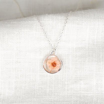 Plum Blossom Flower Pendant Necklace