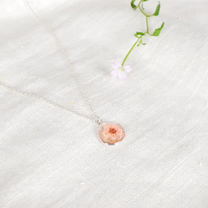 Plum Blossom Flower Pendant Necklace